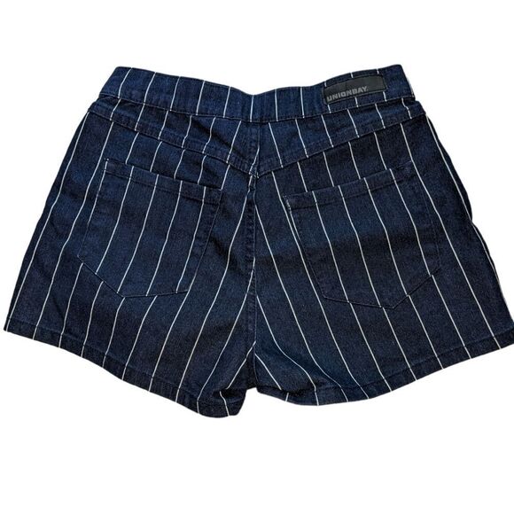 Union bay Y2K Denim blue and white striped shorts size 3 - Picture 2 of 7